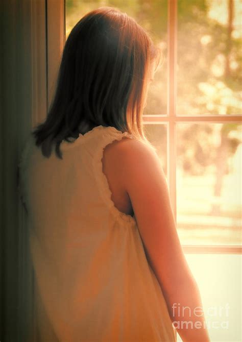 Young Girl Looking Out Window Photograph By Jill Battaglia Fine Art
