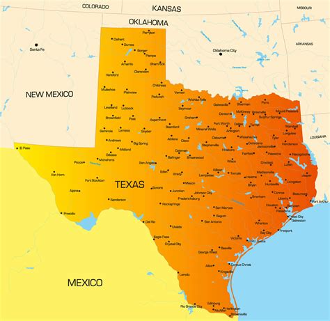 Map Of Texas Regional Area Pictures Texas Map With Cities And Images