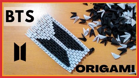Diy Bts Logo Origami 3d Origami K Pop Paper Craft Youtube