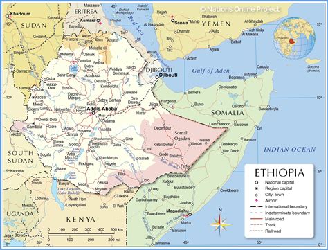 Ethiopia Map With Cities Corny Doralia