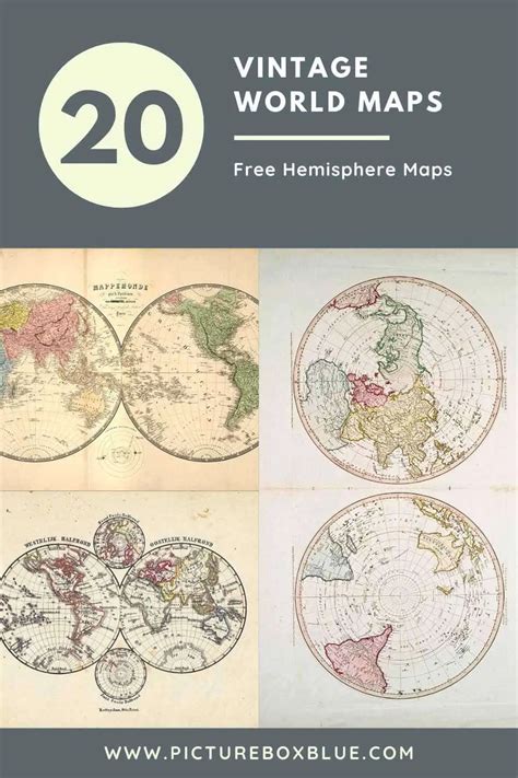 An Amazing Collection Of 20 Free Vintage World Maps To Print All