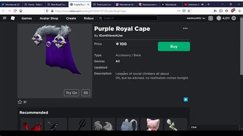 Blue Royal Cape And Purple Royal Cape Roblox Youtube