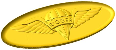 Parachute Rigger Badge Style B Cnc Military Emblems