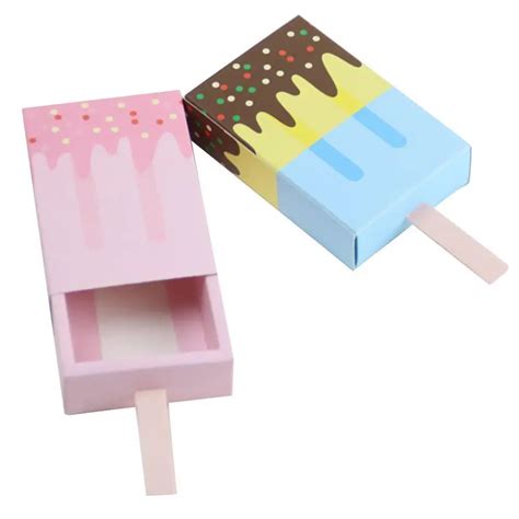 Pcs Innovative Ice Cream Candy Shape Gift Box Fruit Snack Baby Shower Candy Boxes In Gift Bags