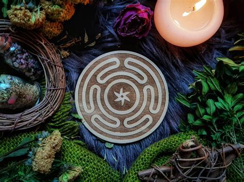 Hecate Wheel Labyrinth Wiccan Decor Hecate S Wheel Etsy
