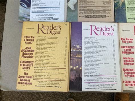 15 X Vintage Readers Digest Magazines All From 1970s Ebay