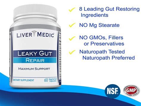 Leaky Gut Repair Supplements By Liver Medic Best Gut Healing Support