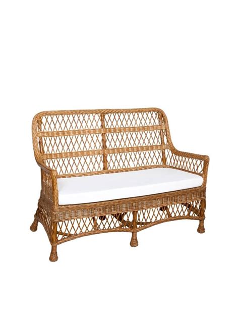 Nantucket Island Wicker Settee Custom Furniture Cottage Style Chair