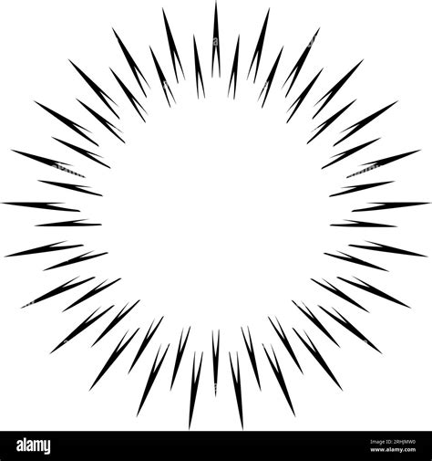 Abstract Circle With Spikes Design Element Logo Vector Illustration