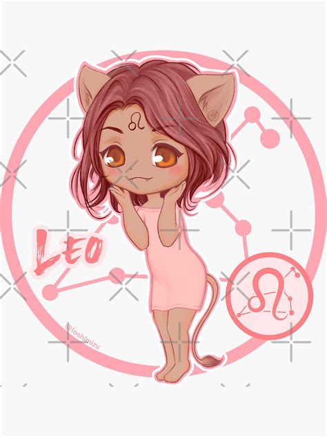 Cute Chibi Zodiac Leo Girl Sticker For Sale By Loshimizu Redbubble