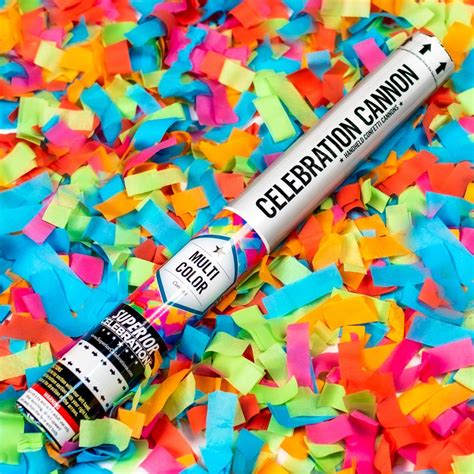 Multi Colour Confetti Shooters Pack Of 10 30cm Handheld