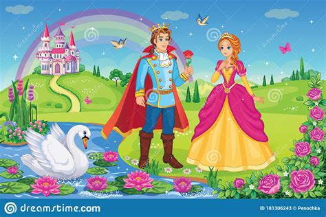 Beautiful Elf Princess Prince Swan King And Queen Fairytale