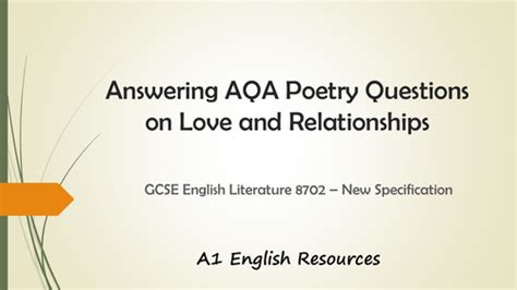 Gcse Revision Love And Relationships Porphyrias Lover And Neutral