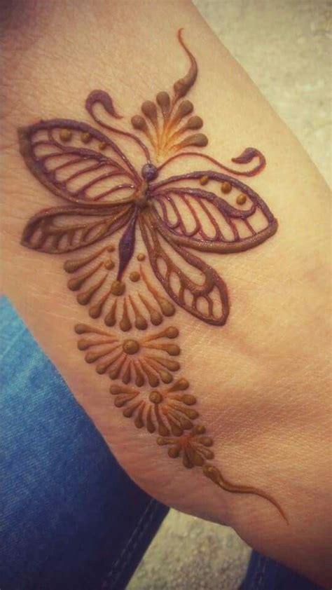 Butterfly Henna More Henna Tatoos Mehndi Tattoo Henna Mehndi Hand