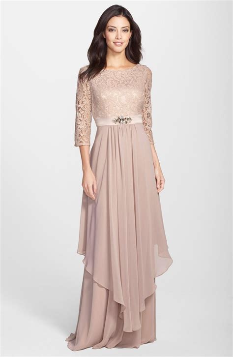 Blush Pink Maid Of Honor Bridesmaid Dresses Crew Neck Sleeves A Line Lace Vestidos For