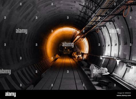 Tunnel Under Construction Stock Photo Alamy