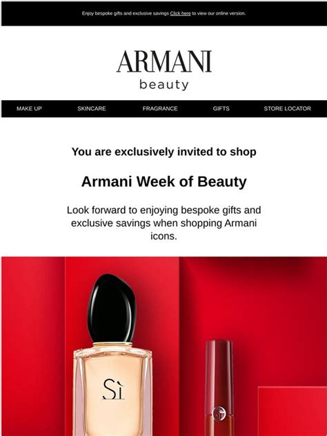 Giorgio Armani Beauty Email Newsletters Shop Sales Discounts And