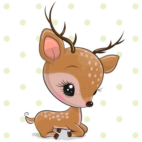 Cartoon Deer Isolated On A White Background Stock Vector