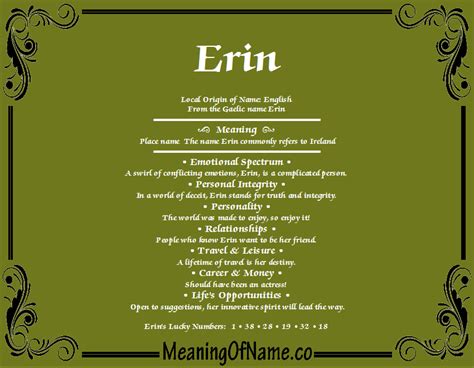 Erin Meaning Of Name