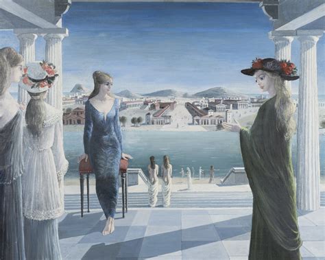 Paul Delvaux The Terrace Oil On Canvas Private Collection Fondation Paul Delvaux