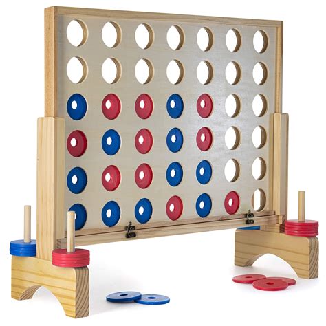 Buy Prextex Big 4 In A Row Wooden Giant Connect 4 Outdoor Game For