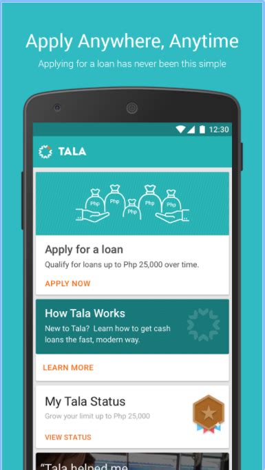 With apps that loan money, you may be able to get a cash advance if you need to pay a bill or cover an unplanned expense before your next paycheck. How to Apply for Tala Loan in Philippines - Online Cash Loans