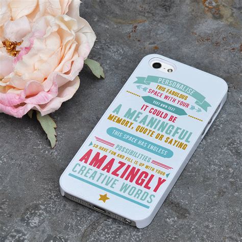 Personalised Quote Iphone Case By Oakdene Designs