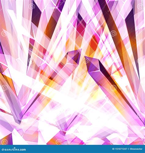 Violet And Orange Crystals Abstract Design Template Vector Shiny
