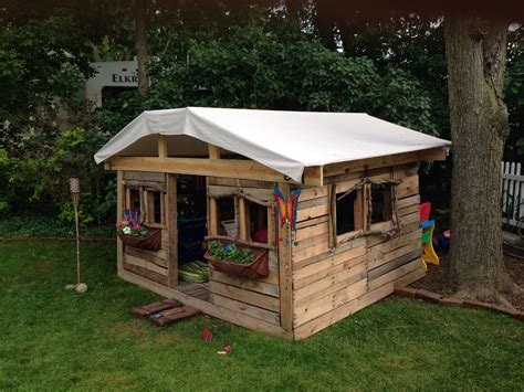 Our Pallet Playhouse Play Houses Pallet Playhouse Backyard