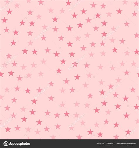 Pink Stars Seamless Pattern On Light Pink Background Adorable Endless