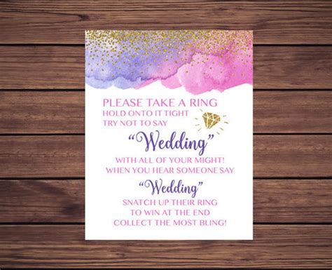 Don T Say Wedding Game Bridal Shower Game Dont Say Etsy