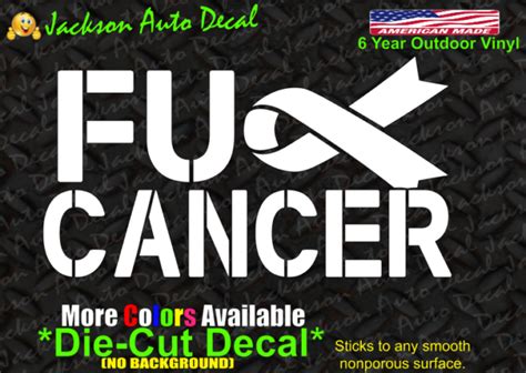F Ck Cancer Sticker Decal Breast Cancer Truck Stickers Awareness Window Car Ebay
