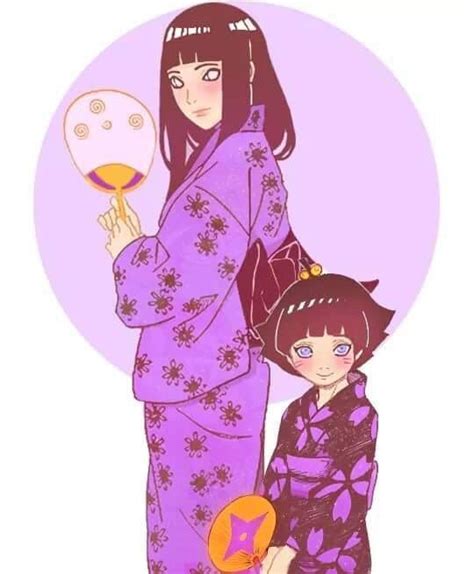 Kimono Hinata And Little Hima Hinahima Hinata Hyuga Naruhina