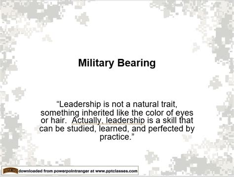 Military Bearing Powerpoint Ranger Pre Made Military Ppt Classes