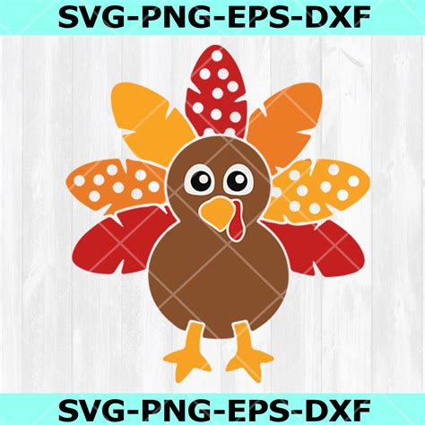 Turkey Svg Thanksgiving Svg Bird Svg Silhouette Cutting File Svg File