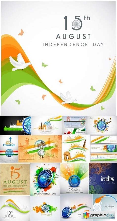 India Independence Day Template Design 25xeps Free Download Vector