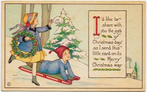 Beautiful Vintage Christmas Postcards ~ Vintage Everyday