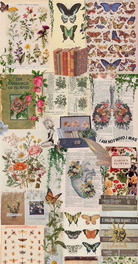 Garden Of Flowers Moonchild Threads Art Wallpaper Art Collage Wall