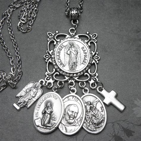 Healing Prayer Amulet Catholic Multi Holy Medals By 12starsjewelry