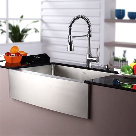 And don't miss our kitchen sink and faucet buying guides, which outline everything you need to know about choosing these kitchen essentials. Kraus KHF20030KPF1612KSD30CH 30 Inch Farmhouse Single Bowl ...