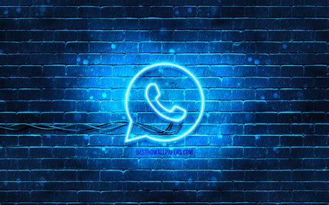 Whatsapp Blue Logo Blue Brickwall Whatsapp Logo Social Networks