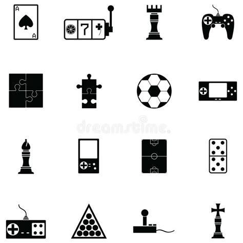 Game Icon Set Stock Vector Illustration Of Vector Play 107348679