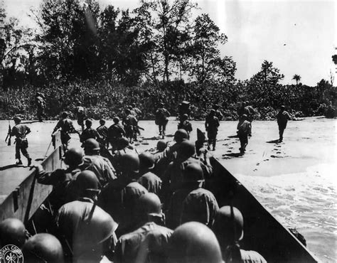 37th infantry divisions combat team 148 lands on bougainville 1943 world war photos