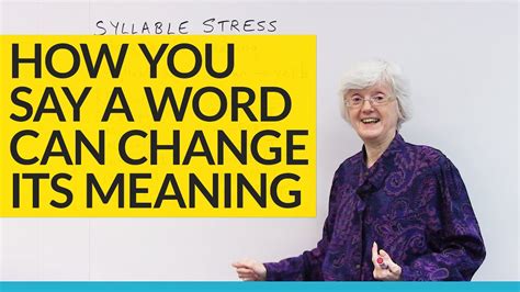 There are many synonyms for the word change. Change word meanings with SYLLABLE STRESS - YouTube