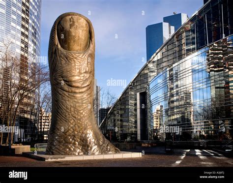 Giant Thumb Sculpture At La Defense Paris France Stock Photo Royalty