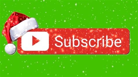 Christmas Subscribe Buttons Green Screen Pack 4k Youtube