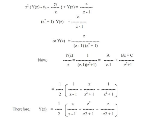 application of z transform to difference equations