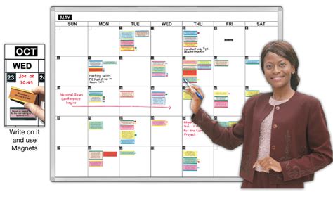 One Month Magnetic Dry Erase Calendar Large Whiteboard