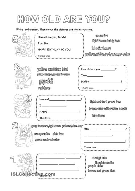 How Old Are You English 3rd Grade Pinterest English Worksheets