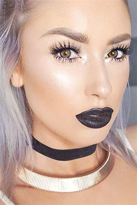 How To Wear Black Lipstick And Not Look Like A Goth Black Lipstick Makeup Black Lipstick